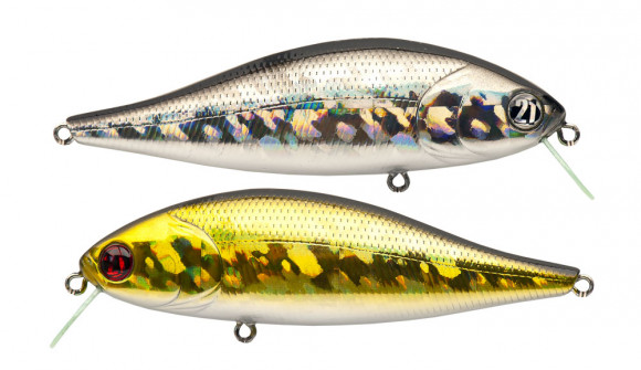 Воблер PONTOON21, Bet-A-Shiner 91SP-SR, 91мм, 17.3 гр., 0.2-0.4 м. P21-BASN-91SP-SR-222Dbl